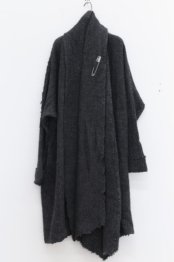 Marc Le Bihan Gillette Asymmetric Sweater Cardigan Alpaca 2735 France MLB-2735-HUI Grey